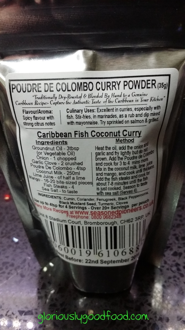 Caribbean Fish Coconut Curry with Poudre de Colombo